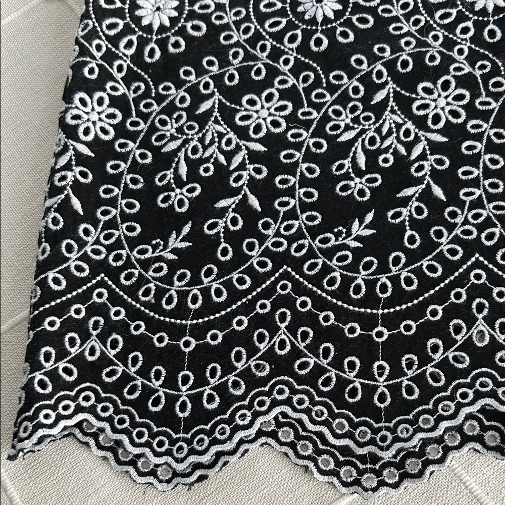LOFT Black and White Patterned Mini Skirt - Picture 3 of 8